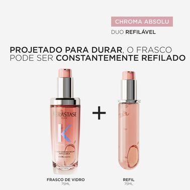ÓLEO CAPILAR KÈRASTASE L'HUILE CHROMA ABSOLU ÉCLAT REFIL 75ml - Óleos Refiláveis Kérastase | L'Oréal Partner Shop