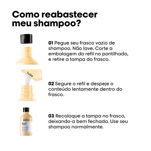 Refil Absolut Repair Shampoo 240ml - L'Or&eacute;al Professionnel | L'Or&eacute;al Partner Shop