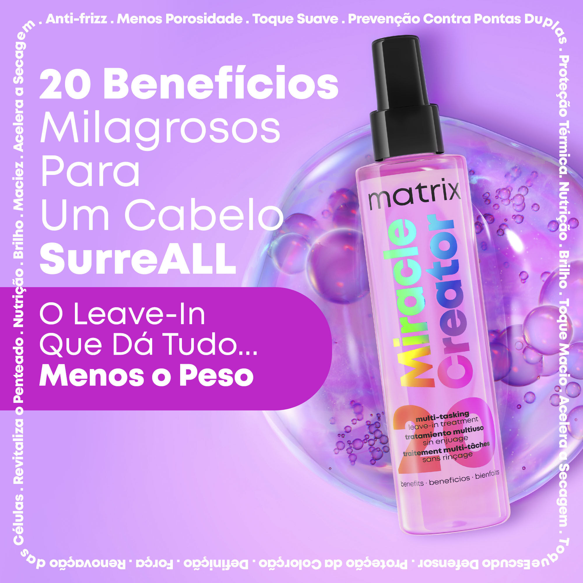 ここ　Miracle Cream1個 & Essence 2本セット Matrix Miracle Creator Tratamento Multibenefícios 190 ML Matrix