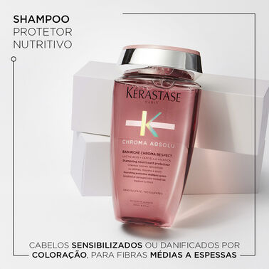 Shampoo Bain Riche Chroma Respect - [Novo Elixir Ultime] Garanta 5% off na revenda de outras coleções Kérastase | L'Oréal Partner Shop