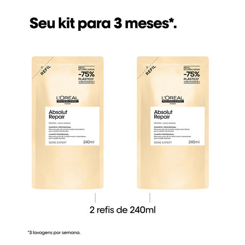Refil Absolut Repair Shampoo 240ml - L'Or&eacute;al Professionnel | L'Or&eacute;al Partner Shop
